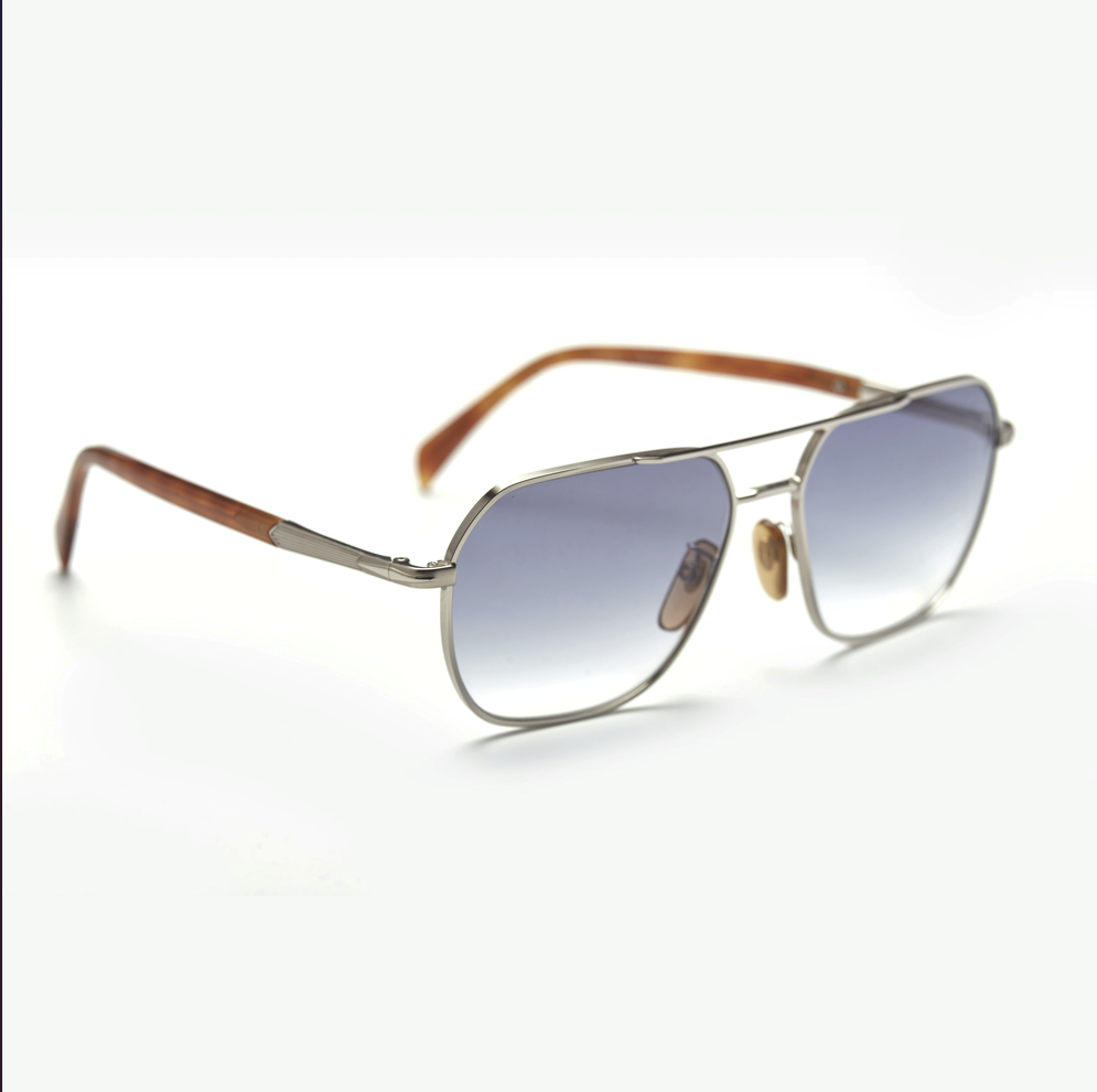 David Beckham 1128/G/S – Argent & Havane Métal (Homme)